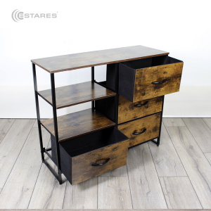 COMMOD WOOD-II 2F-4D-BROWN-84X29.8X71.5 комод микс