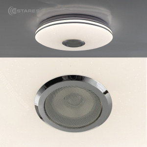 Управляемая светодиодная музыкальная люстра MUSIC RGB 40W R-APP-330-WHITE/CHROME-220-IP20