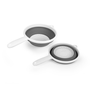 Дуршлаг складной силиконовый ES-CL-portable-37х23х9/4-white/gray