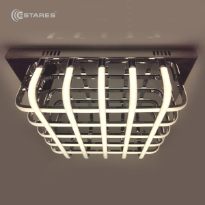  Светодиодная люстра неуправляемая GRILLE 90W S-500-NW-CHROME/OPAL-220-IP20/4000K