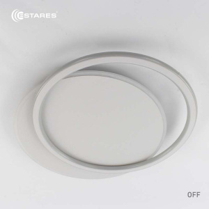 Управляемая светодиодная люстра STANDART 80W 2R-ON/OFF- 485x410x50-WHITE/WHITE-220-IP20