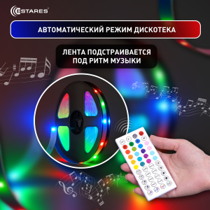 Управляемый светодиодный светильник гибкий ELECTRA RGB 30W-L-IRC-1,5W/m-18LED5050/m-20m-24/220V-IP20