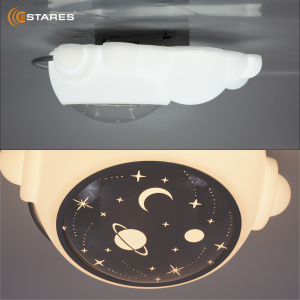 Управляемый светодиодный светильник KIDS ASTRONAUT 70W A-ON/OFF-520x360x200-SILVER/WHITE-220-IP20