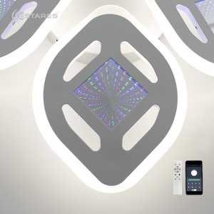 Управляемая светодиодная люстра Amalia 3D RGB 70W 5R-APP-500x76-WHITE/WHITE-220-IP20