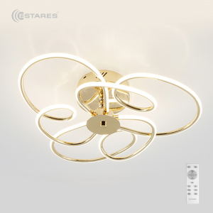 Управляемый светодиодный светильник BONITA 92W R-500x200-GOLD/OPAL-220-IP20