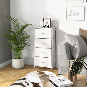 COMMOD classic 4F-4D-WHITE/SILVER-46x30x99 комод-пенал