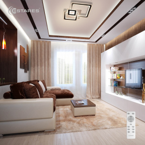 2020_Управляемый светодиодный светильник TRIPLEX SQUARE 124W S-600/600-WHITE/WHITE-220-IP44