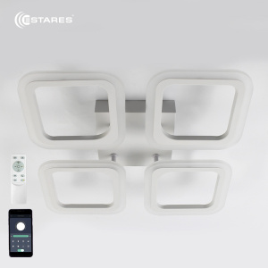 Управляемая светодиодная люстра ROOM 60W 4S-APP-520x73-WHITE/WHITE-220-IP20