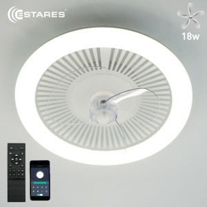 Управляемая LEDлюстра с вентилятором FN-LM TOP 70W+18W R-APP-480x125-WHITE/WHITE-220-IP20/SMARTHOME