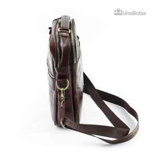 Сумка мужская из натуральной кожи UB-B306-240x290х110-brown/brown-молния/молния