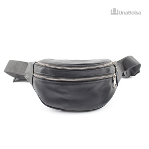 Сумка мужская из экокожи UB-504-265x130х85-black/black-молния/молния