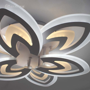 Управляемая светодиодная люстра AIDA double 80W 6F-APP-550x90-WHITE/WHITE-220-IP20