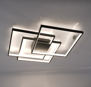 Управляемая светодиодная люстра SVEN QUADRO 120W 3Q-APP-550х550х75-BLACK/WHITE-220-IP20