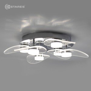 Управляемая светодиодная люстра GARMONIA 60W R-APP-550x107-CHROME/CLEAR-220-IP20
