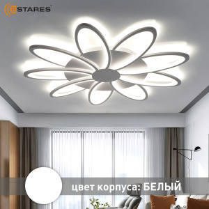 Управляемая светодиодная люстра LORENA 150W 9R-RC-840x55-WHITE/WHITE-220-IP20