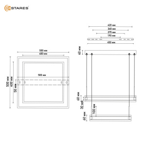 Управляемая светодиодная люстра STELLA 180W 2S-APP-500x500x1200-WHITE/WHITE-220-IP20