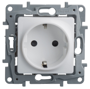 Legrand 672221 Розетка 2К+З винты БЕЛ ETIKA