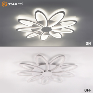 Управляемая светодиодная люстра LORENA 150W 9R-RC-840x55-WHITE/WHITE-220-IP20
