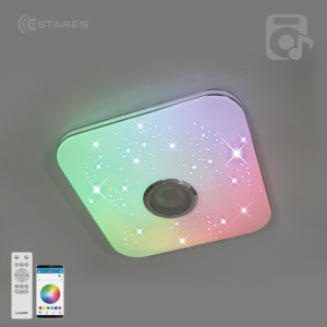 Управляемая светодиодная музыкальная люстра MUSIC RGB 40W S-APP-330-WHITE/CHROME-220-IP20