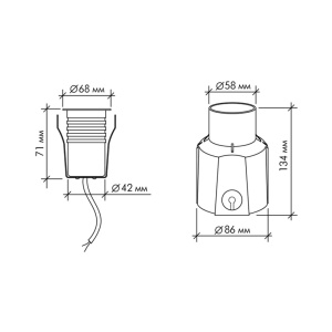 Встраиваемый светодиодный светильник B4A0102  DC12V 3W IP68 (Холодный белый)