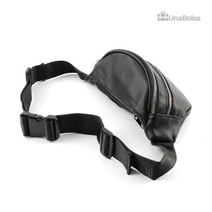 Сумка мужская из экокожи UB-504-265x130х85-black/black-молния/молния