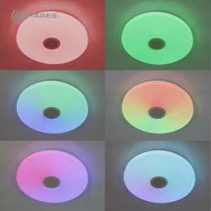 Управляемая светодиодная музыкальная люстра a-play RGB 40W R-APP-330-WHITE/WHITE-220-IP20