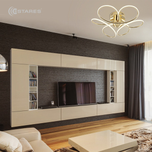 Светодиодный светильник неуправляемый BUENA 65W R-500x200-NW-GOLD/OPAL-220-IP20/4000K