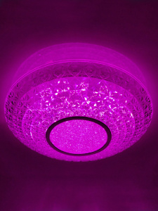 Управляемый светодиодный светильник MIRRA CRYSTAL RGB 40W R-405-CLEAR/CHROME-220-IP20