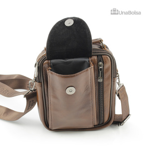 Сумка мужская из натуральной кожи UB-B110-150x185-brown/brown-молния/кнопка