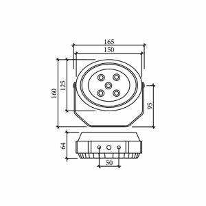 Светодиодный прожектор MS-OP AC220V 15W IP65 угол 30' (6000-6500K)-1300lm