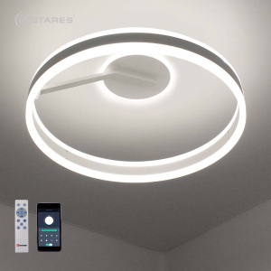 Управляемая светодиодная люстра STELLA C 90W 2R-APP-500*185-WHITE/WHITE-220-IP20