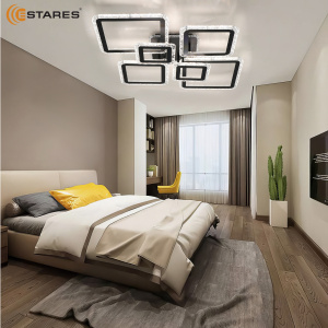 Управляемая светодиодная люстра OVAL ICE RGB 180W 7S-APP-960x750x110-BLACK/CLEAR-220-IP20