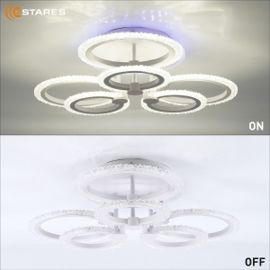 Управляемая светодиодная люстра LILY ICE RGB 80W 7R-IRC-560x140-WHITE/CLEAR-220-IP20