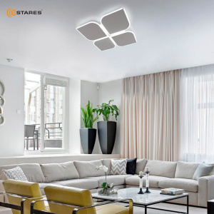 Управляемая светодиодная люстра AERO 70W 4F-ON/OFF- 455x455x57-WHITE/WHITE-220-IP20