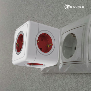 Разветвитель 5 Евро "COMFORT CUBE" 5G-red/white-Europlug