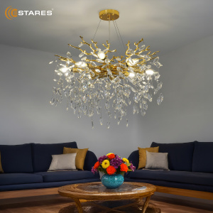 Люстра ROXANA 55 E14х8 R-600x1200-GOLD/CRYSTAL-220-IP20